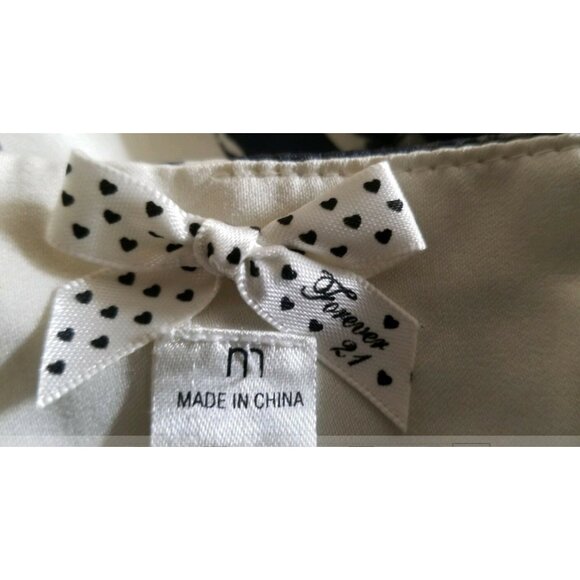 Forever 21 Women's Black Floral Beaded Waist Strapless Bubble Dress Size Medium - Picture 8 of 13